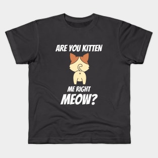 Are You Kitten Me Right Meow Kids T-Shirt